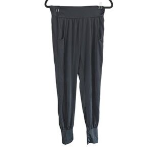ZYIA Active Size Medium Black Jogger Pants Athletic Fit Pockets Drawstring Silky